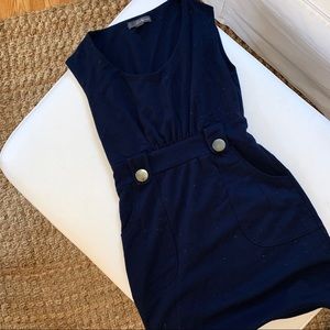 Sinched Navy Dress
